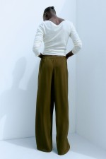 Wide-cut Pull-on Pants