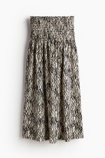 Smocked-waist Maxi Skirt